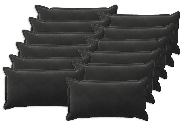 Povlak na polštář 12 pcs HOUTEN Černá 40 x 80 cm Samet