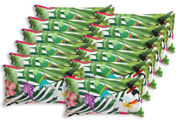 Povlak na polštář 12 ks HOUTEN Černá 40 x 80 cm Polyester