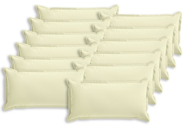 Povlak na polštář 12 ks HOUTEN Krémová 40 x 80 cm Polyester