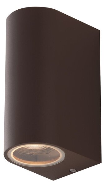 FAN I-ONE-AP2 BRO Venkovní nástěnné svítidlo ONE, korten, 2 x GU10, IP54, 13 x 9,3 x 6,7 cm - FANEUROPE