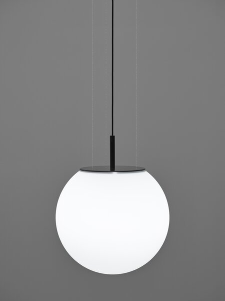 Brokis Designové závěsné svítidlo Sfera PC1172, Ø50cm Povrch Montury: kov - černý matný komaxit (CCS846), Barva el. vedení: textilní kabel - černý (CECL519), Baldachýn: kov - černý matný komaxit (CCSC619)