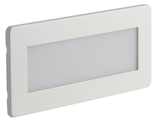 FAN INC-BOLT-506CCT Zápustné venkovní svítidlo LED Bolt, bílá/nikl/polykarbonát, 5 W, 350 lm, CCT, IP65, 18,1 x 4,7 x 8,1 cm - FANEUROPE