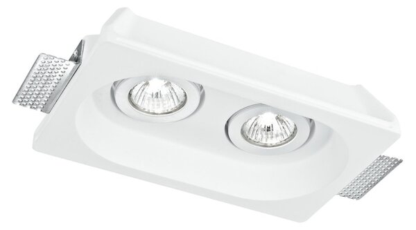 FAN INC-MORGANA-Q2 Zápustné svítidlo Morgana, nastavitelné, bílé, 2 x GU10, 25,5 x 15,5 x 5,5 cm - FANEUROPE