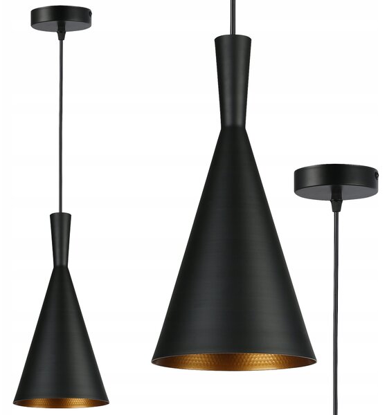 Závěsné svítidlo Masterled Pinio černo-zlaté E27 1x35 W hliníkové
