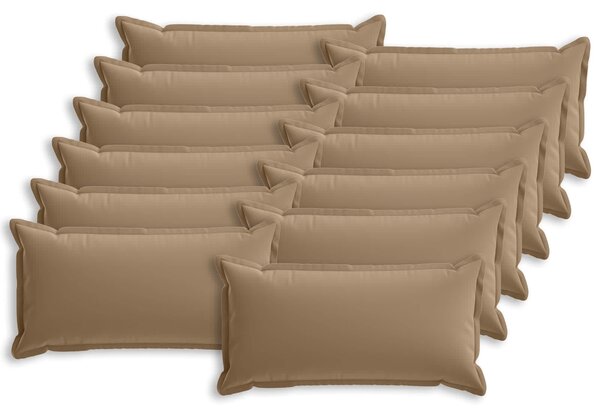 Povlak na polštář 12 ks HOUTEN Taupe 40 x 80 cm Polyester