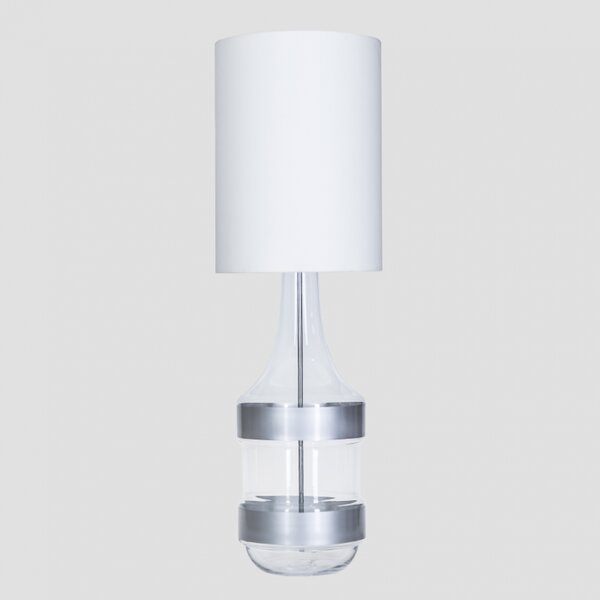 4concepts Designová stolní lampa BIARITZ Barva: Bílo-stříbrná