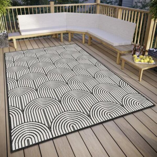 Černobílý venkovní koberec 120x170 cm Pangli Black – Hanse Home