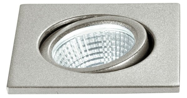 FAN INC-POLARIS-Q3 Zápustné svítidlo LED Polaris, nikl/hliník, 3 W, 300 lm, 4000 K, 6,6 x 6,6 x 5,7 cm - FANEUROPE