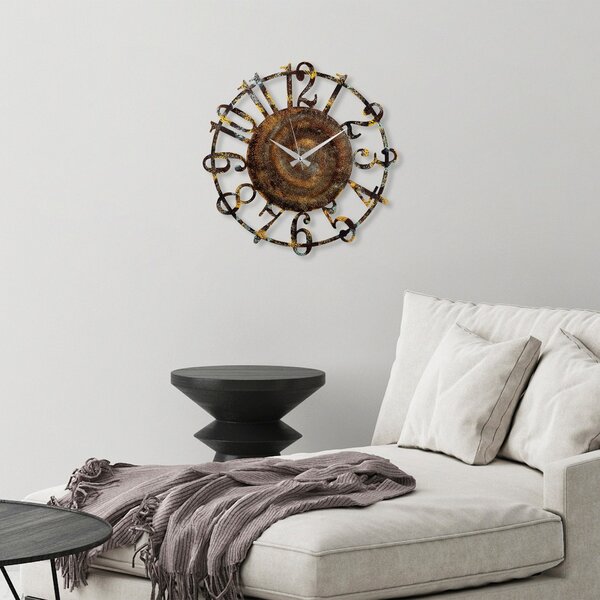 Wallity Nástěnné kovové hodiny Clock 15 - 1 vícebarevné