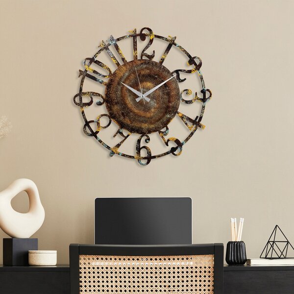 Wallity Nástěnné kovové hodiny Clock 15 - 1 vícebarevné