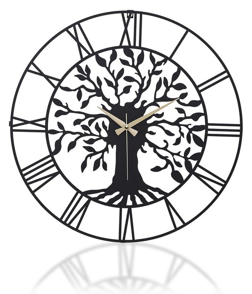 Wallity Nástěnné kovové hodiny Clock Vita černé