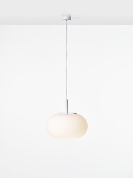 Brokis Designové závěsné svítidlo Sfera PC1285, Ø38cm Povrch Montury: kov - černý matný komaxit (CCS846), Barva el. vedení: textilní kabel - černý (CECL519), Baldachýn: kov - černý matný komaxit (CCSC619)