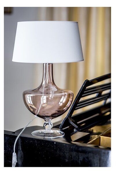 4concepts Designová stolní lampa OXFORD TRANSPARENT COPPER Barva: Bílá