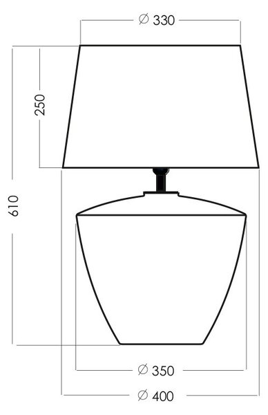 4concepts Designová stolní lampa RAVENNA TRANSPARENT