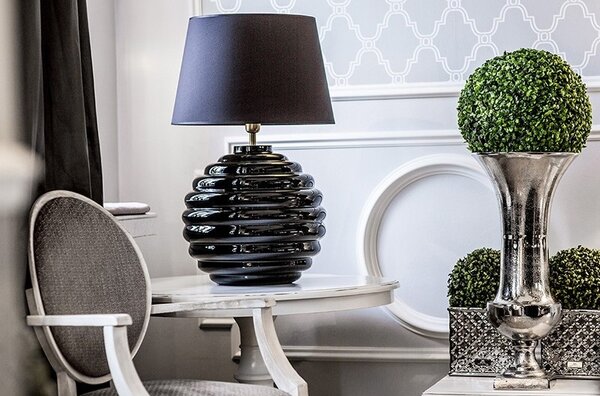 4concepts Designová stolní lampa SAINT TROPEZ BLACK Barva: Černo-zlatá