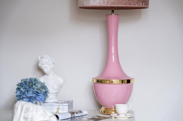 4concepts Designová stolní lampa TROYA ROUGE Barva: Samet