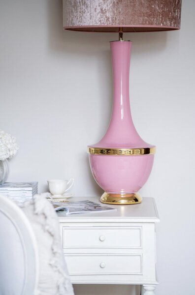 4concepts Designová stolní lampa TROYA ROUGE Barva: Samet