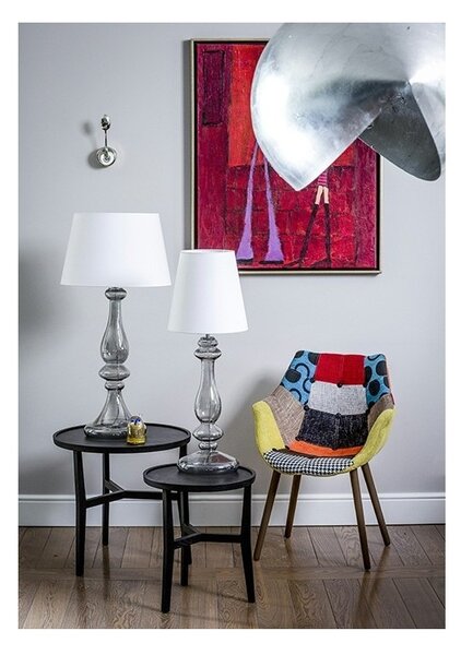 4concepts Luxusní stolní lampa VERSAILLES TRANSPARENT BLACK Barva: Černo-stříbrná