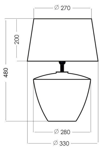 4concepts Luxusní stolní lampa PARMA Barva: Černo-zlatá
