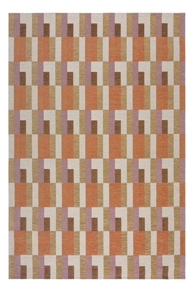 Koberec v oranžovo-přírodní barvě 155x230 cm Riley Block Geo – Flair Rugs