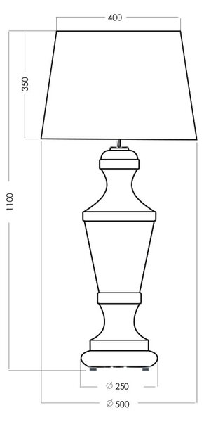 4concepts Designová stolní lampa ROMA PLATINUM