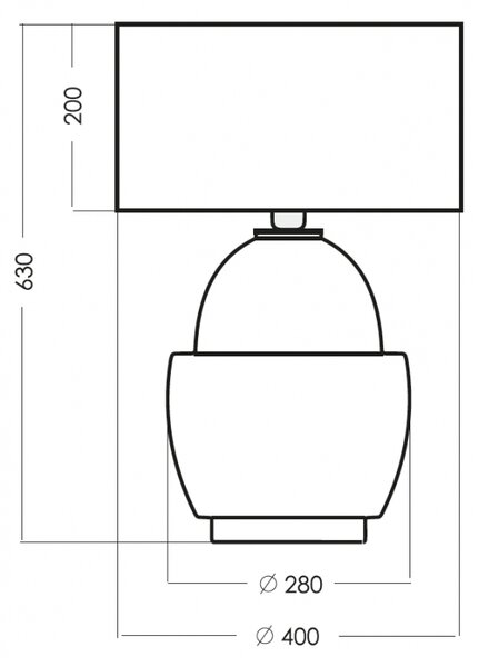 4concepts Designová stolní lampa ARIEL AMBER