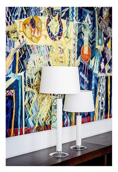 4concepts Designová stolní lampa FJORD WHITE Barva: Černo-bílá