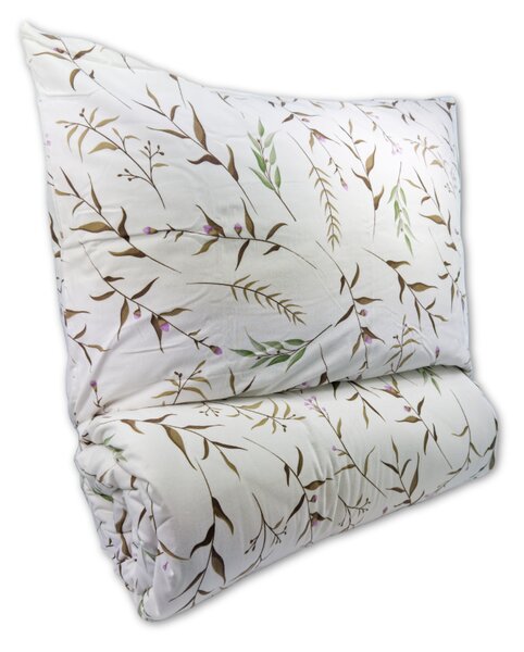 Prodloužené povlečení krep 140x220, 70x90cm Verona natur