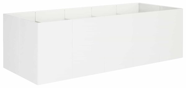 Zahradní pěstebník Bílá 200 x 80 x 60 cm Studená válcovaná ocel