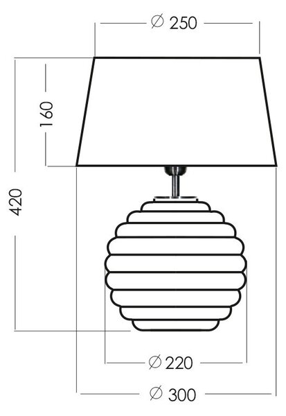 4concepts Designová stolní lampa ANTIBES Barva: Černá