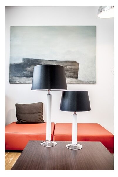 4concepts Designová stolní lampa FJORD WHITE Barva: Černo-bílá
