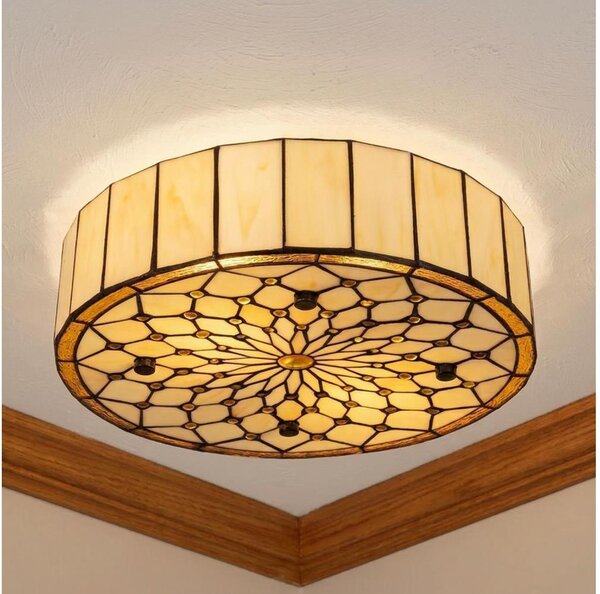 BRILAGI - Tiffany vitrážové stropní svítidlo IVORY 2xE27/60W/230V pr. 40 cm