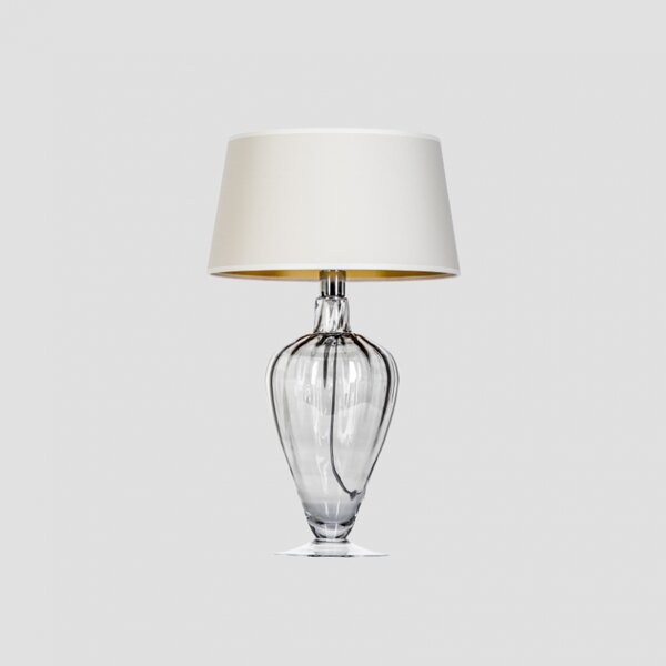 4concepts Luxusní stolní lampa BRISTOL TRANSPARENT BLACK Barva: Béžová