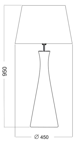 4concepts Designová stolní lampa CHIANTI LAVENDER Barva: Bílá