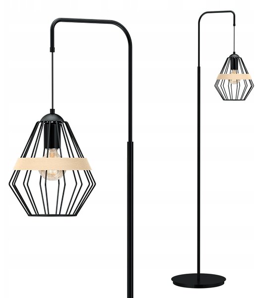 Stojací lampa Milagro CLIFF E27 60 W černá