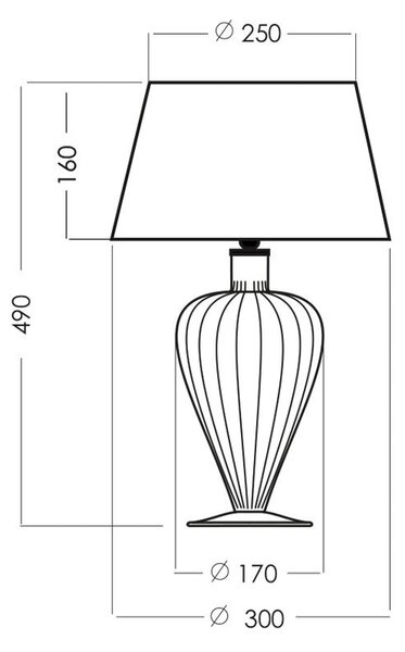 4concepts Luxusní stolní lampa BRISTOL TRANSPARENT BLACK Barva: Béžová