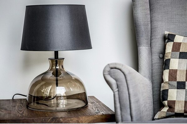 4concepts Designová stolní lampa HAGA TAUPE Barva: Bílá