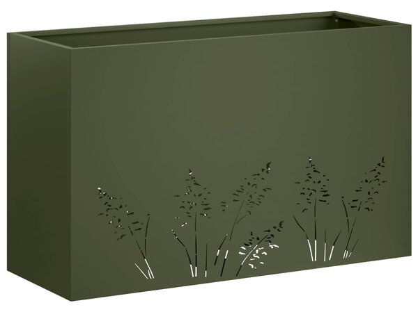 Zahradní pěstebník Olivově zelená 80 x 20 x 49 cm