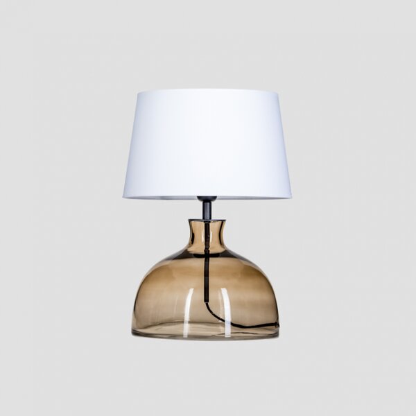 4concepts Designová stolní lampa HAGA TAUPE Barva: Bílá
