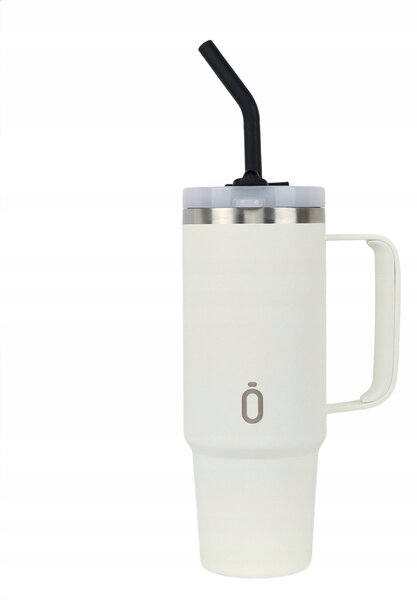 Runbott Latt Termohrnek s rukojetí a brčkem - 800 ml, Krémový