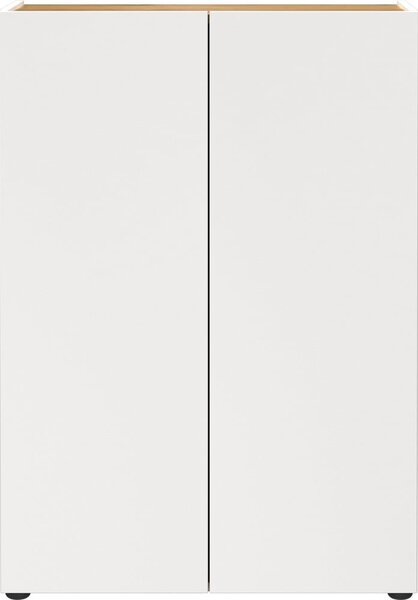 Bílá skříňka v dekoru dubu 74x105x33 cm Alviano – Germania