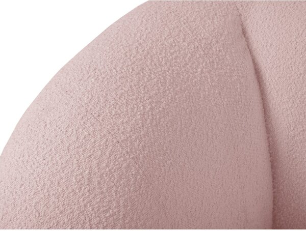 Světle růžová pohovka z textilie bouclé 210 cm Essen – Cosmopolitan Design