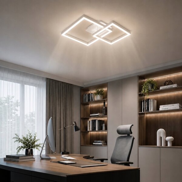 Závěsné svítidlo Masterled Galaxis 70W bílé LED 54x54 cm stmívatelné