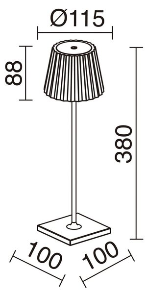 Dopo Litta Round LED přenosná lampa černá