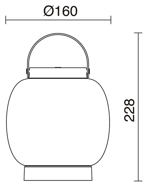 Dopo BUBBLE USB LED přenosná lampa antracitová