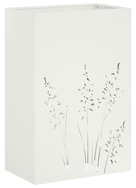 Zahradní pěstebník Bílá 50 x 30 x 75 cm Studená válcovaná ocel