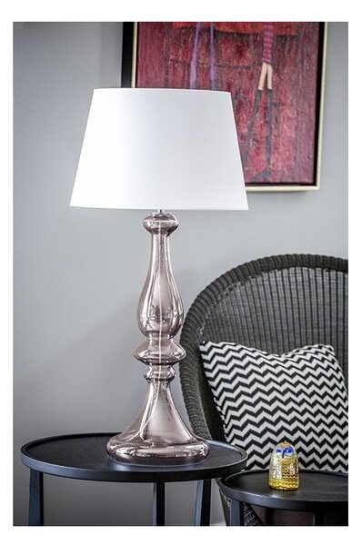 4concepts Luxusní stolní lampa LOUVRE TRANSPARENT COPPER Barva: Černo-měděná