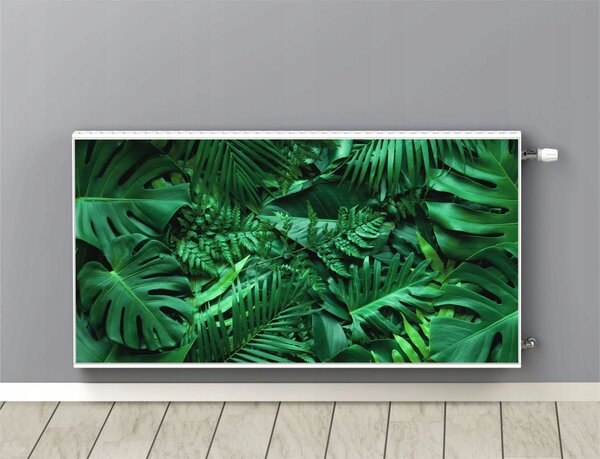 Magnetická maskovací rohož na radiátor Listy monstery 60x100 cm