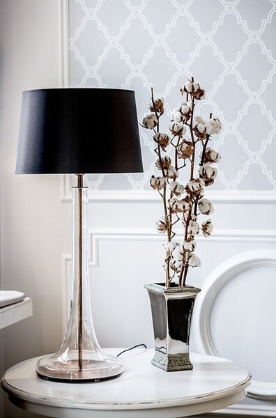 4concepts Luxusní stolní lampa LOZANNA TRANSPARENT Barva: Bílá
