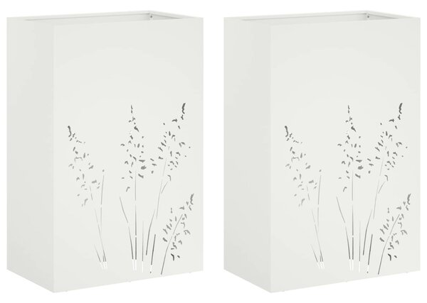Zahradní pěstebník 2 ks Bílá 50 x 30 x 75 cm